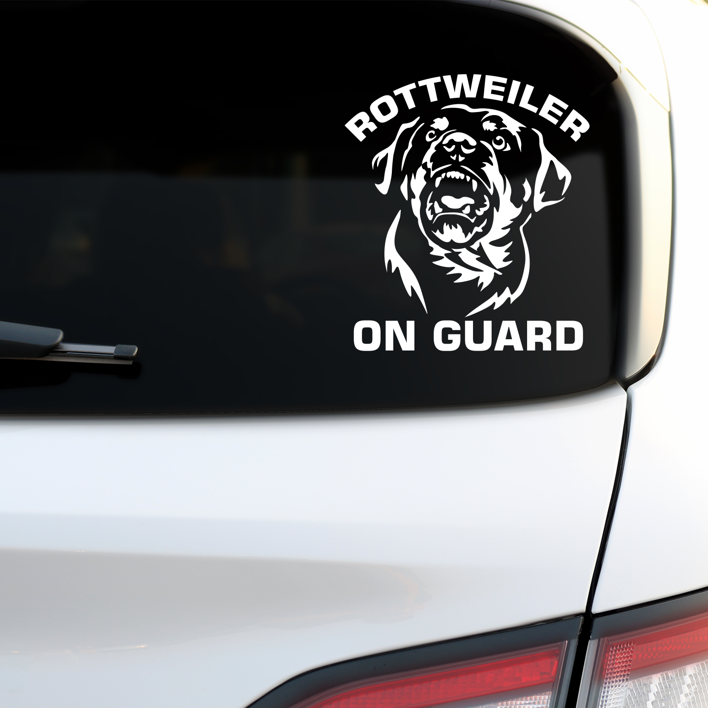 Rottweiler On Guard Sticker