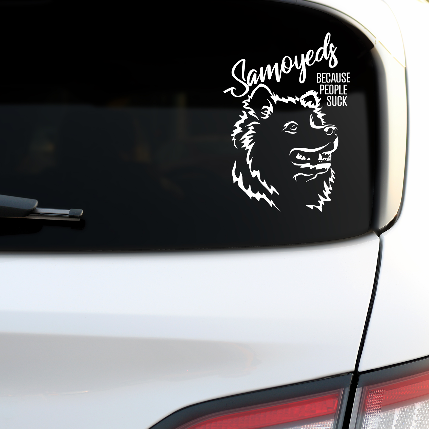 Samoyeds Because People Suck Sticker