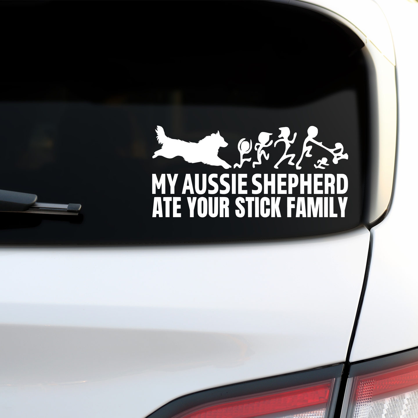 My Aussie Shepherd Ate Your Stick Family Sticker