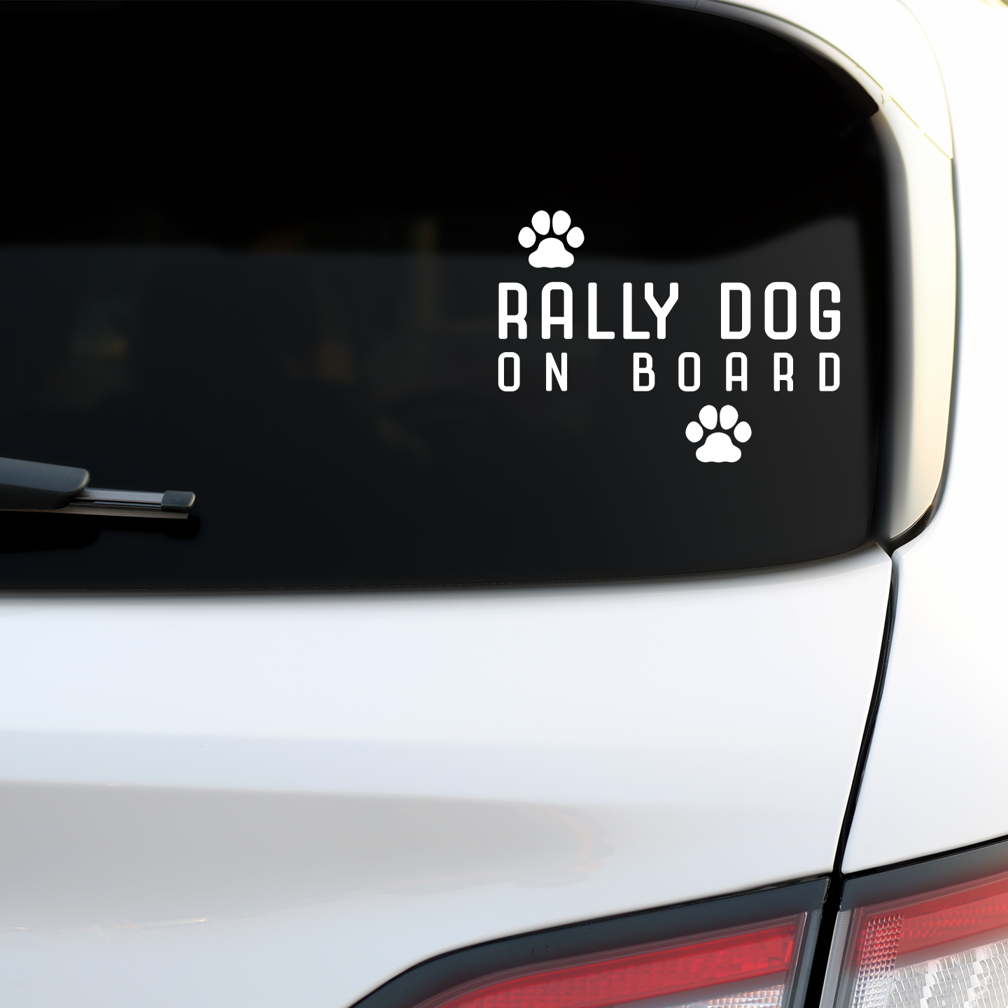 Rally Dog On Board Sticker