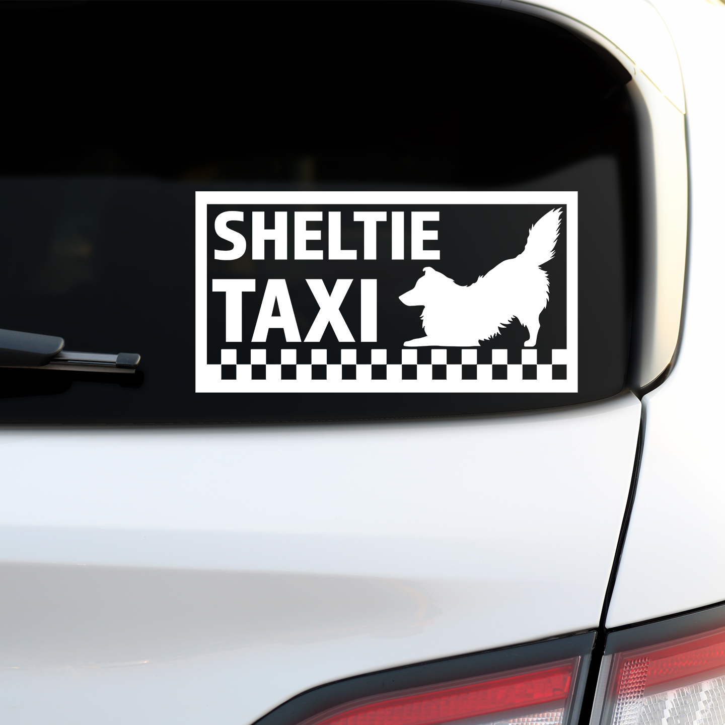 Sheltie Taxi Sticker