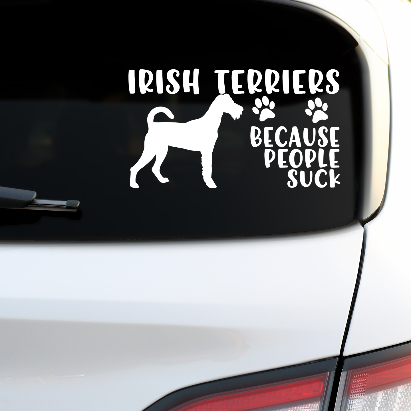 Irish Terriers Because People Suck Sticker