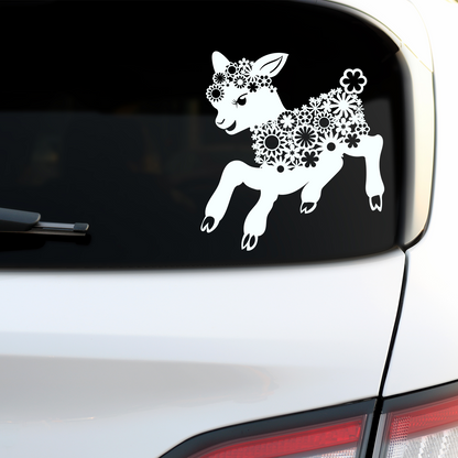 Floral Lamb Sticker