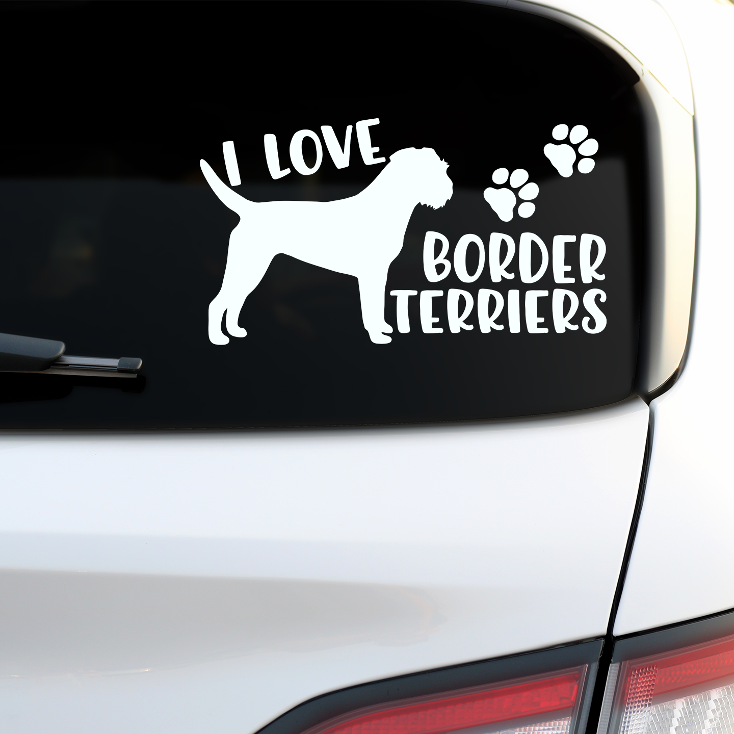 I Love Border Terriers Sticker