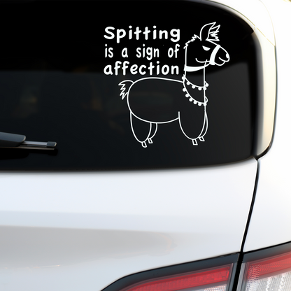Spitting Is A Sign Of Affection Sticker