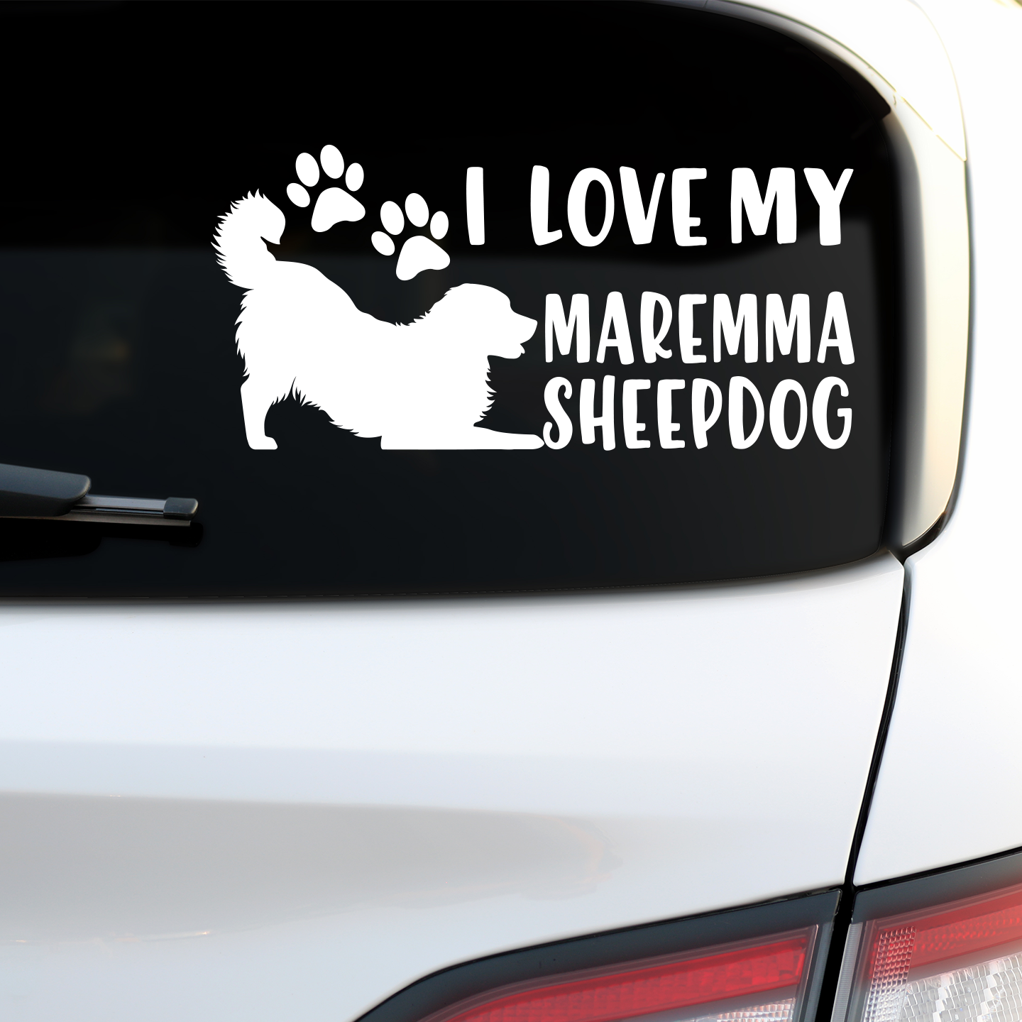I Love My Maremma Sheepdog Sticker