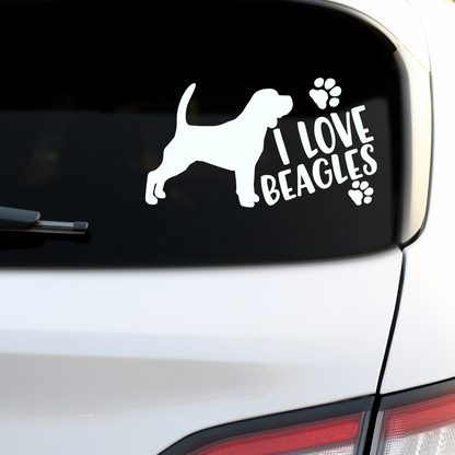 I Love Beagles Sticker