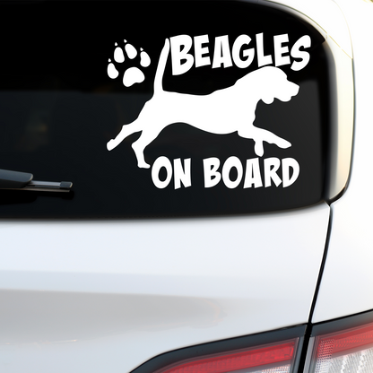 Beagles On Board Sticker