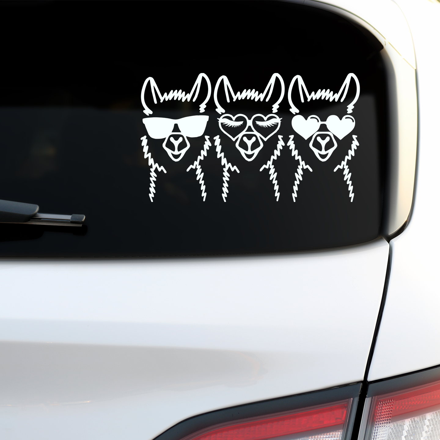 Funny Alpaca Trio Sticker