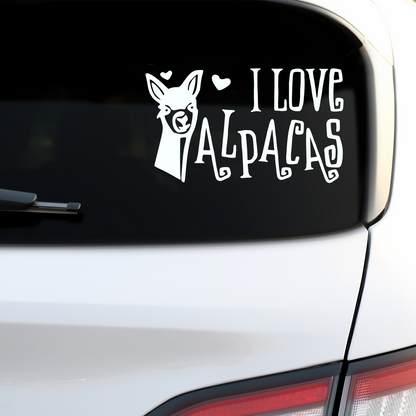 I Love Alpacas Sticker