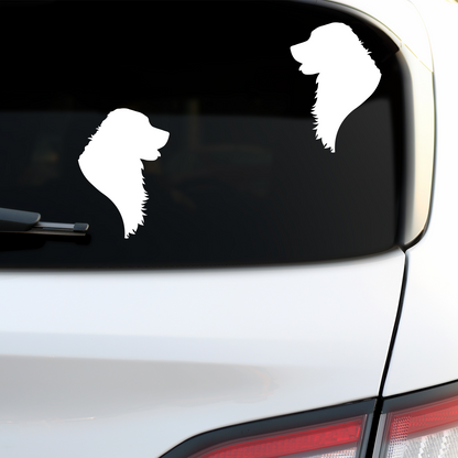 Bernese Mountain Dog Portrait Silhouette Stickers