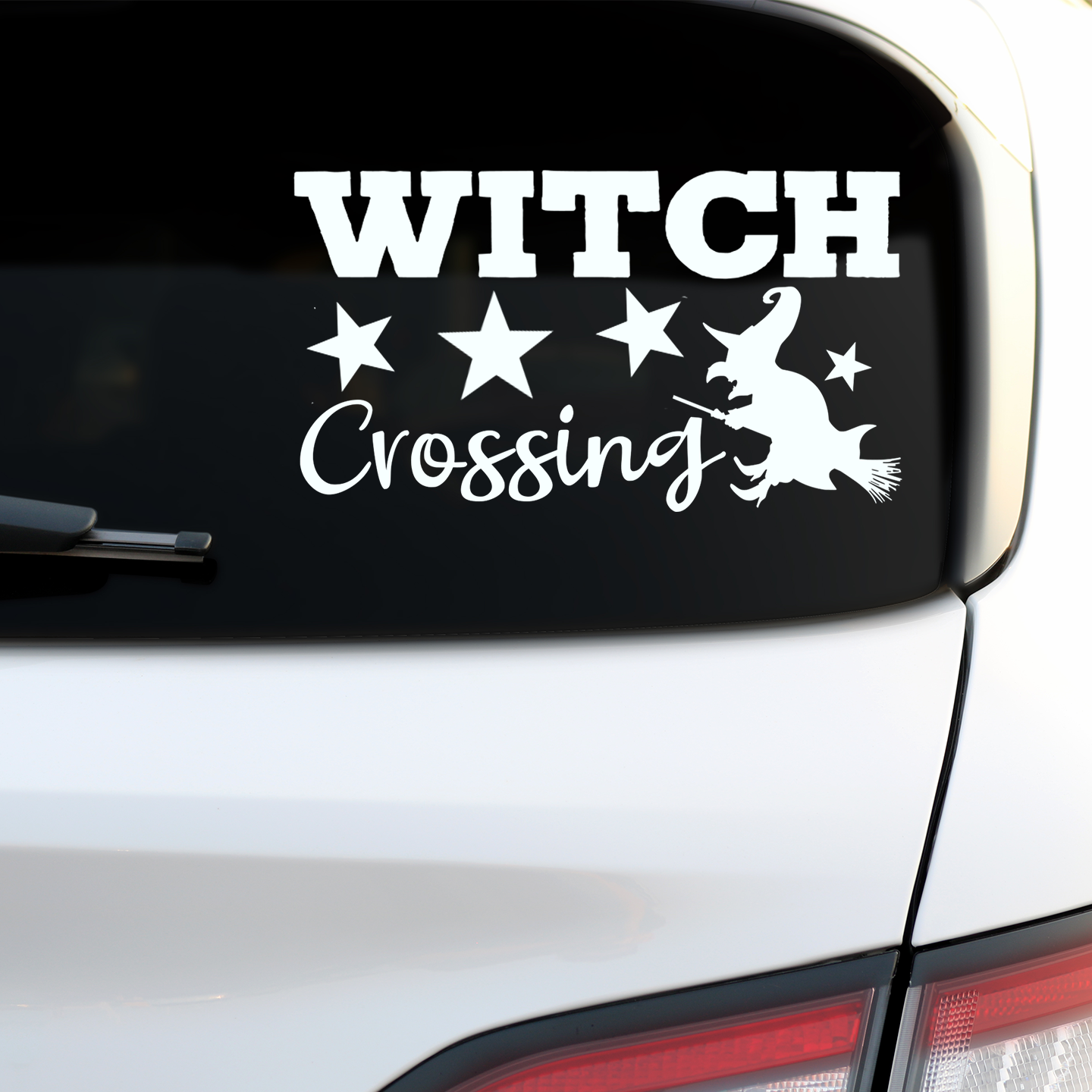 Witch Crossing Sticker