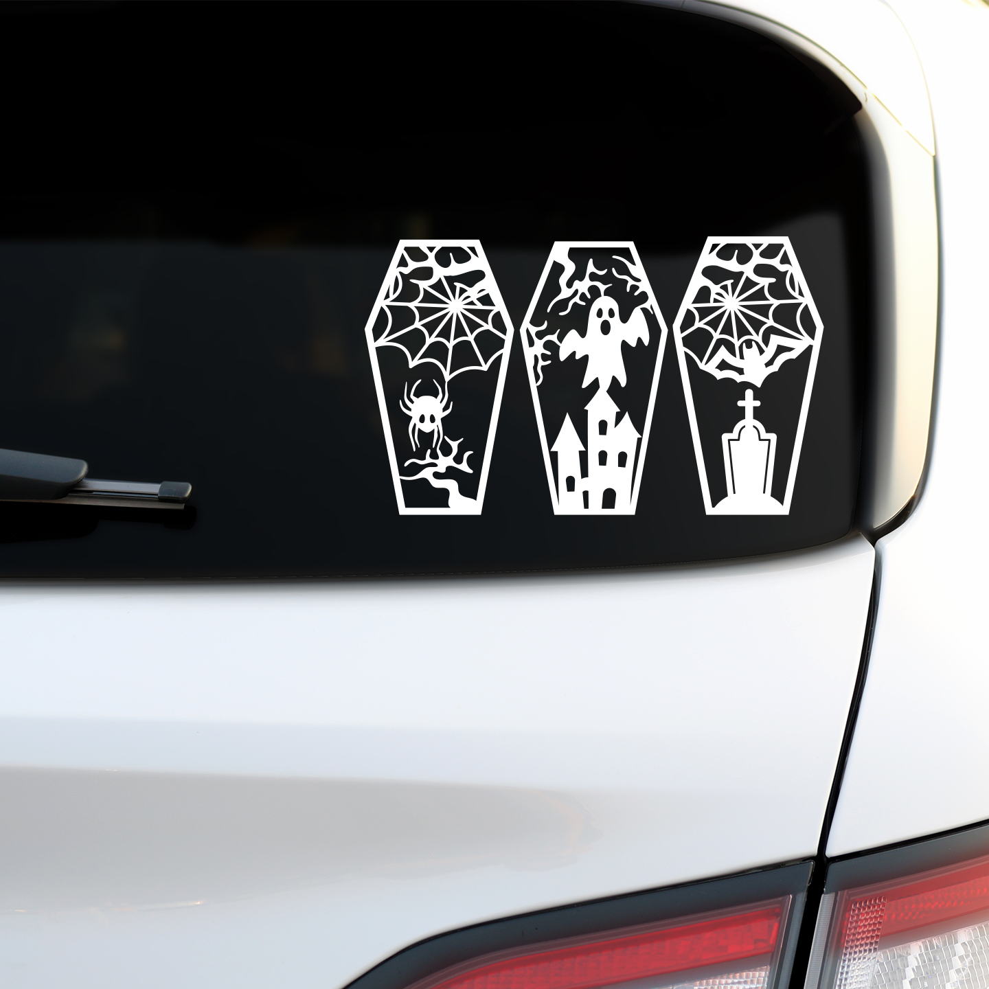 Spooky Coffins Sticker