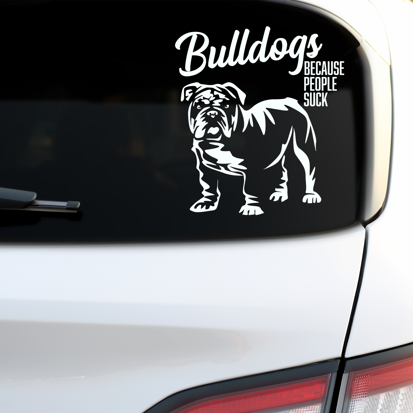 Bulldogs Because People Suck Sticker