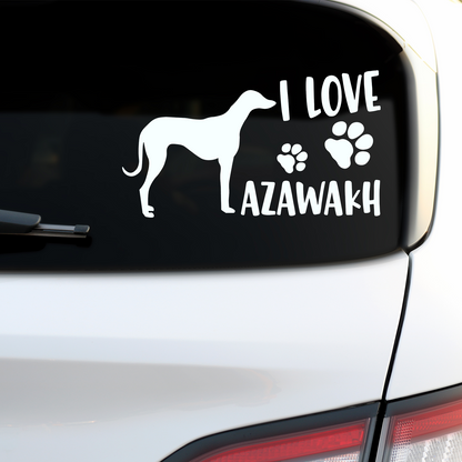 I Love Azawakh Sticker