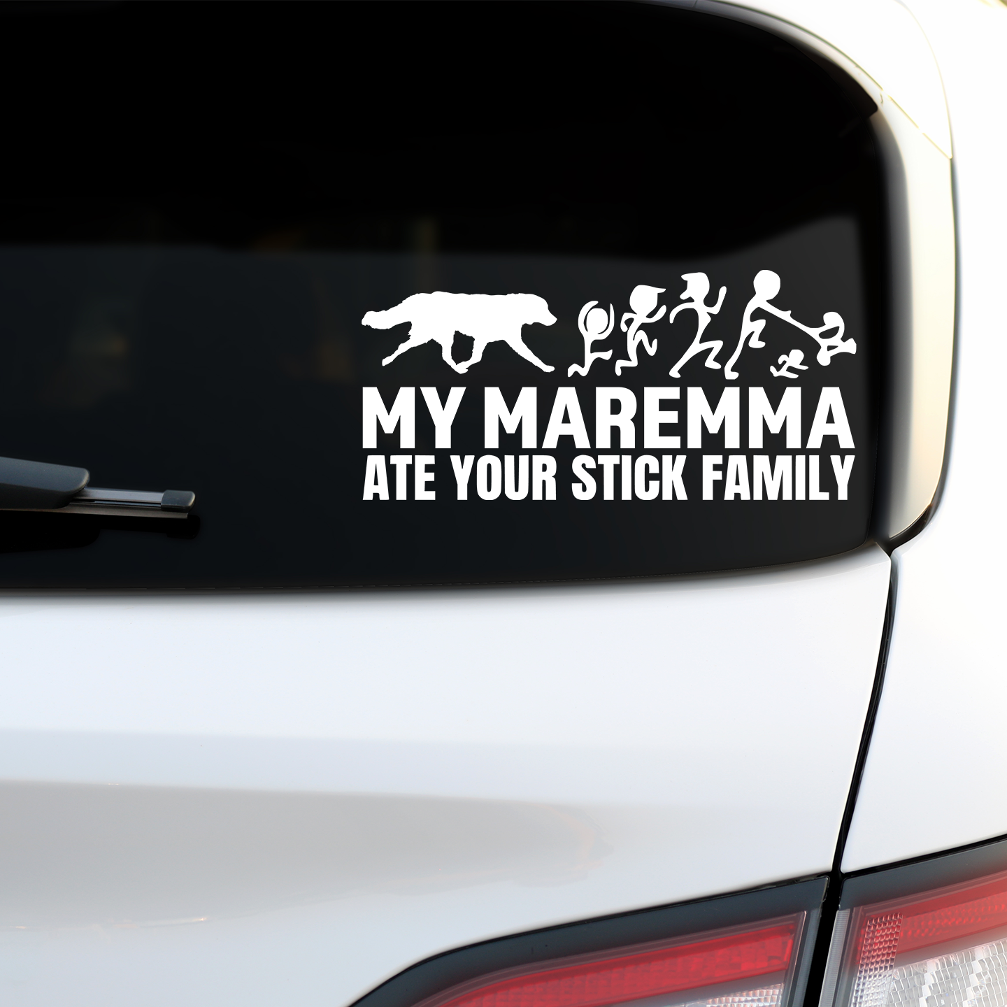 My Maremma Ate Your Stick Family Sticker