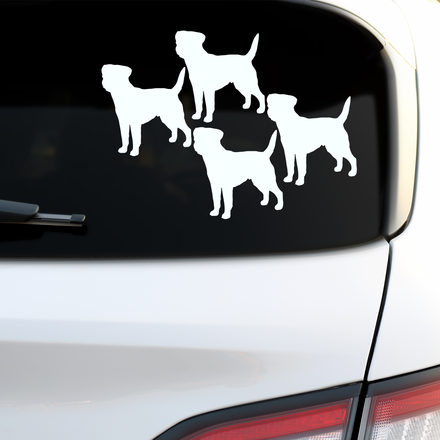 Border Terrier Silhouette Stickers