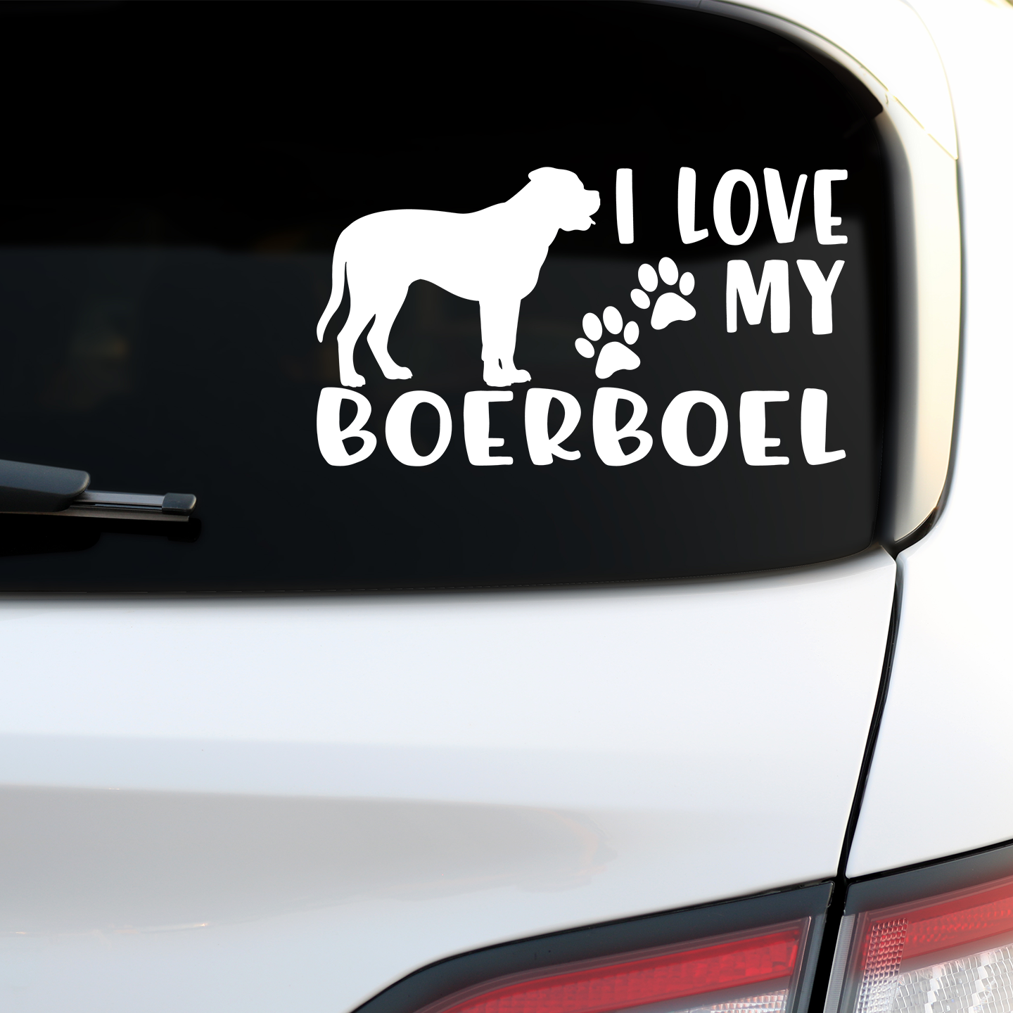 I Love My Boerboel  Sticker