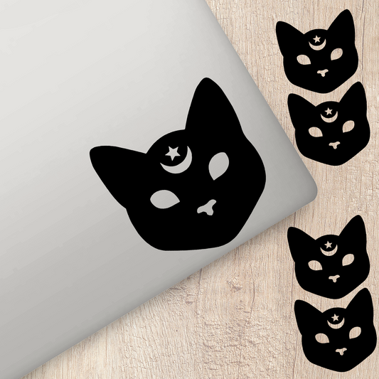 Witchy Black Cat Stickers