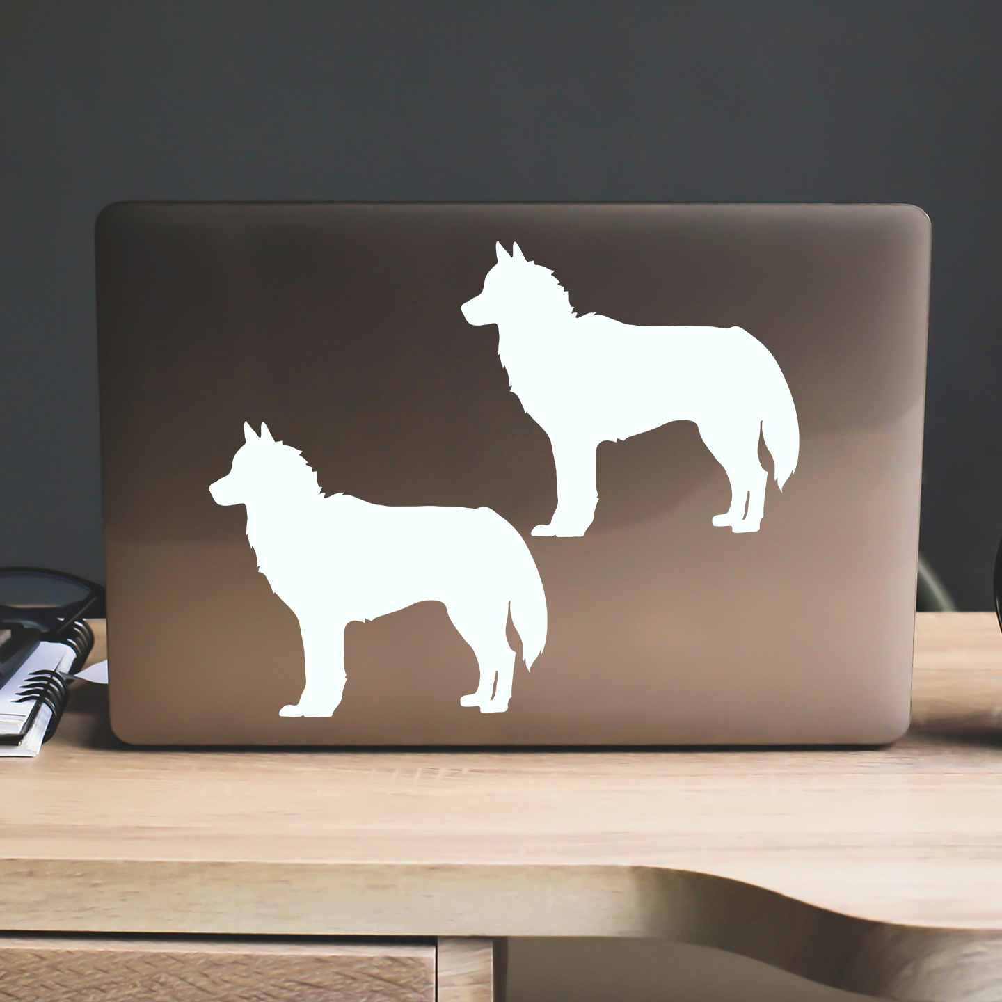 Siberian Husky Silhouette Stickers