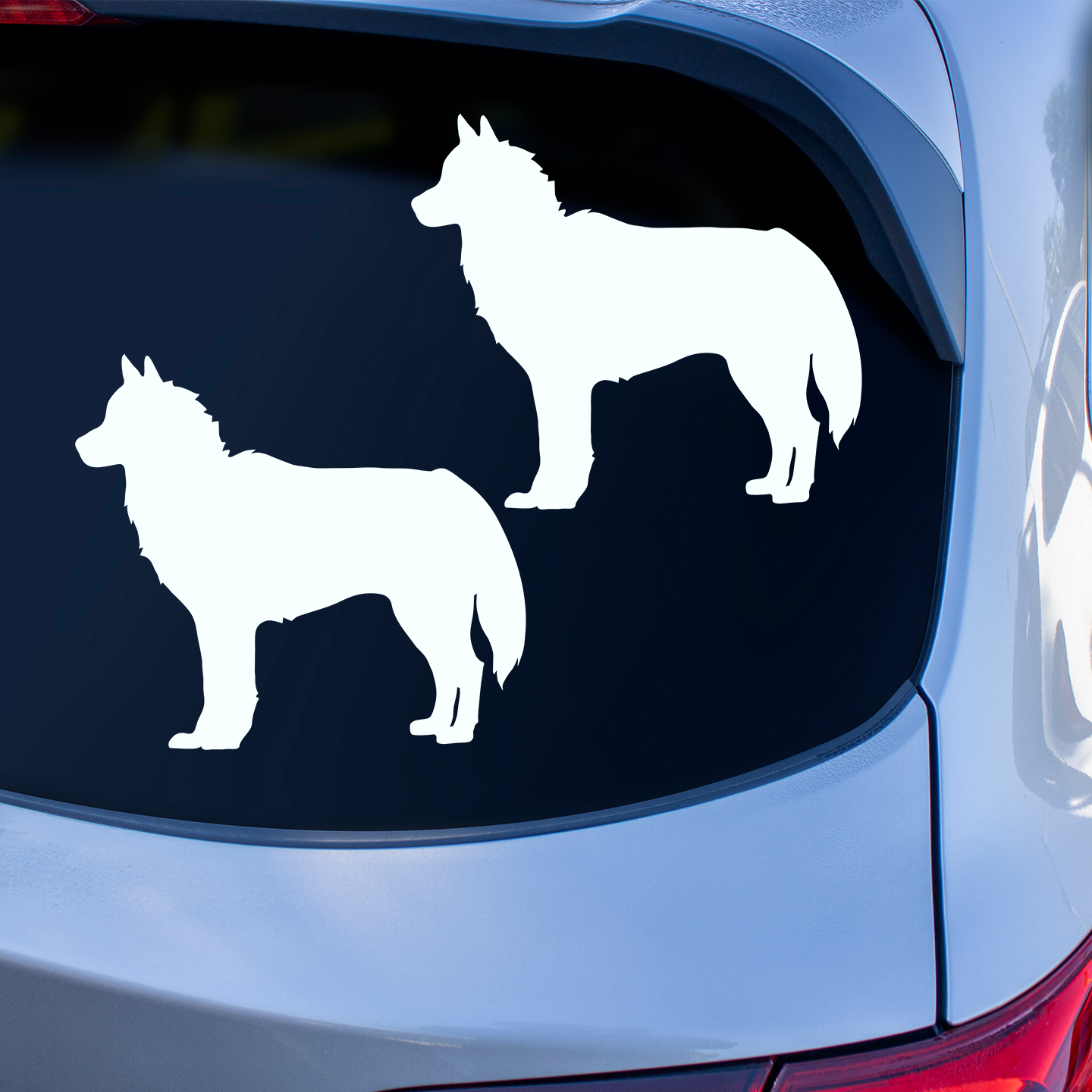 Siberian Husky Silhouette Stickers