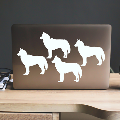 Siberian Husky Silhouette Stickers