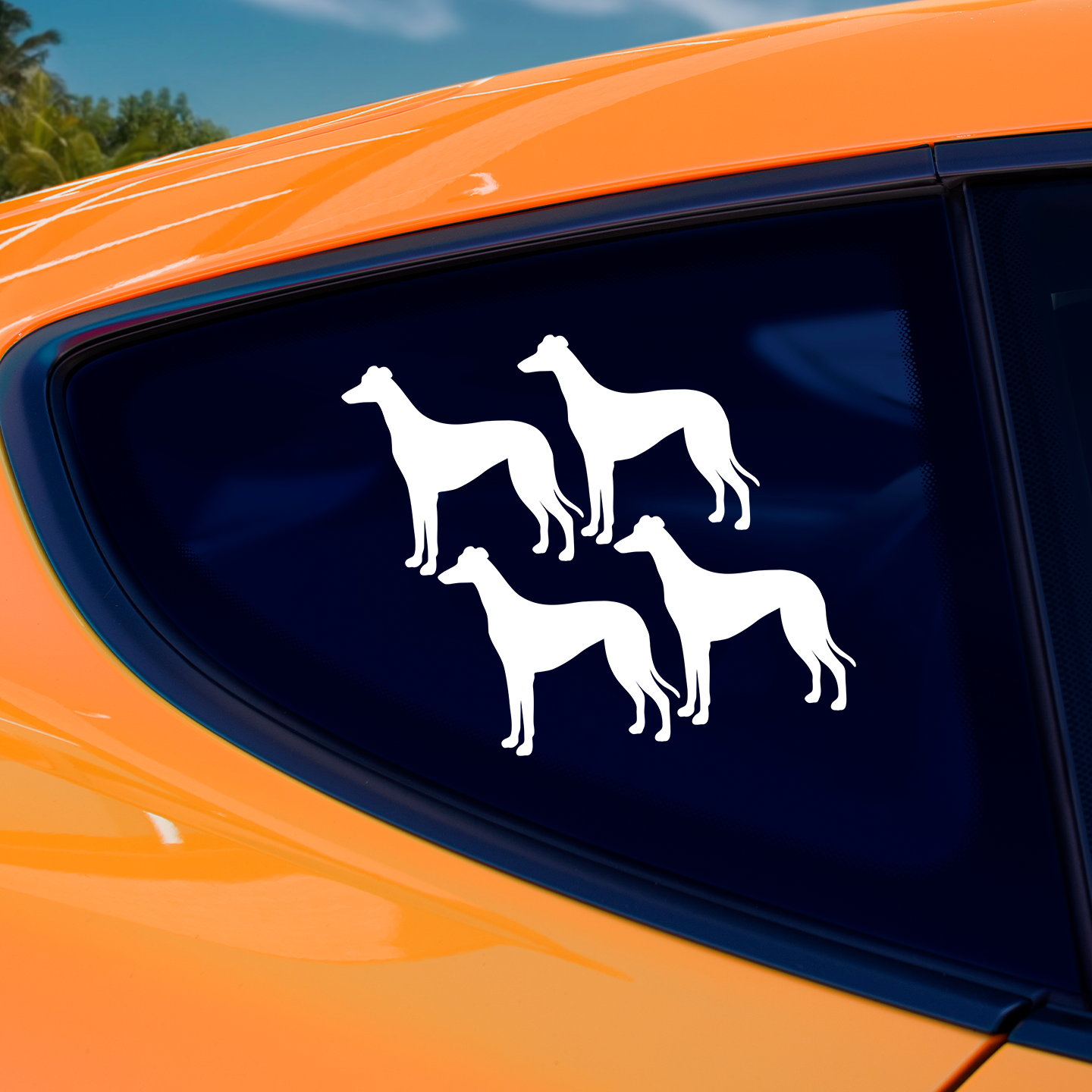 Greyhound Silhouette Stickers