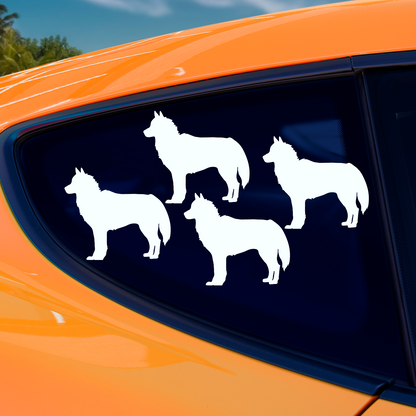 Siberian Husky Silhouette Stickers