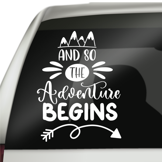 And So Adventure Begins Sticker