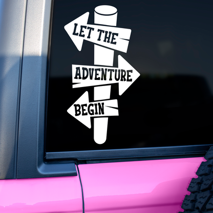 Let The Adventure Begin Sticker