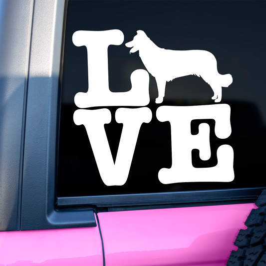 Border Collie Love Sticker