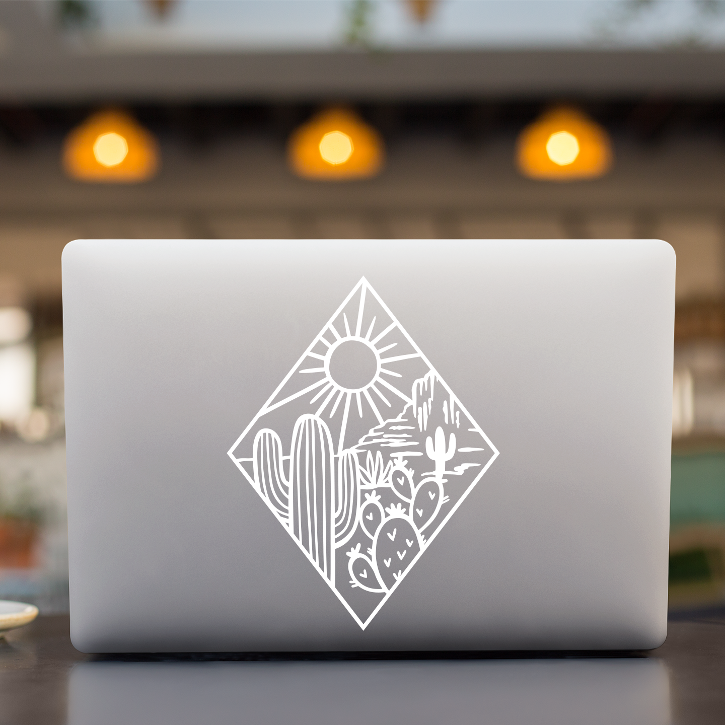 Diamond Cactus Sunset Sticker