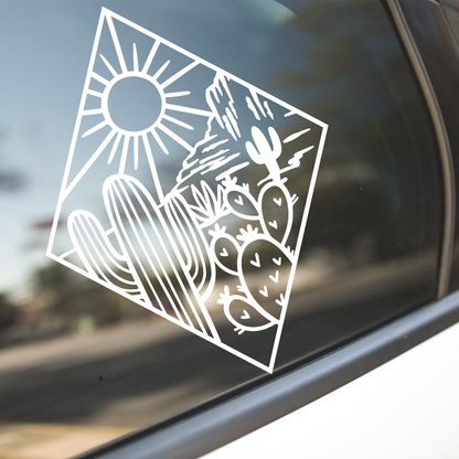 Diamond Cactus Sunset Sticker