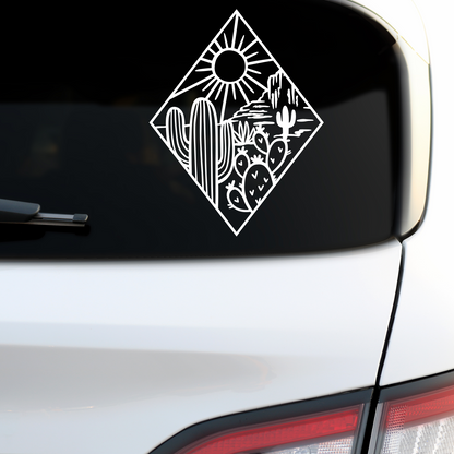 Diamond Cactus Sunset Sticker