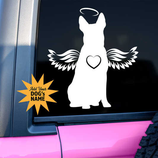 Cattle Dog With Angel Wings Sticker