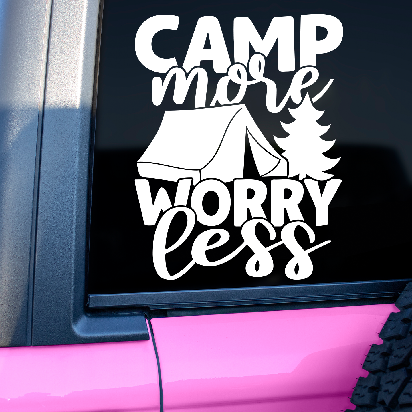 Camp More Worry Less Sticker