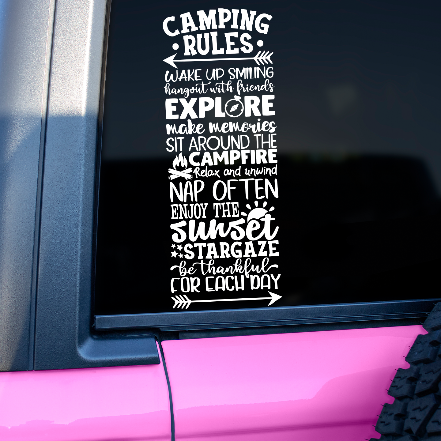 Camping Rules Sticker