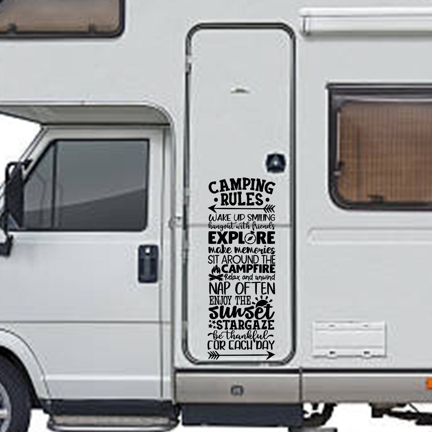 Camping Rules Sticker