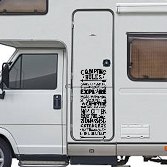 Camping Rules Sticker