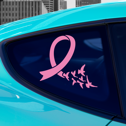 Cancer Ribbon Doves Sticker