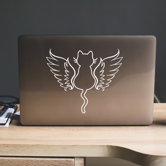 Cat With Wings Memorial Sticker
