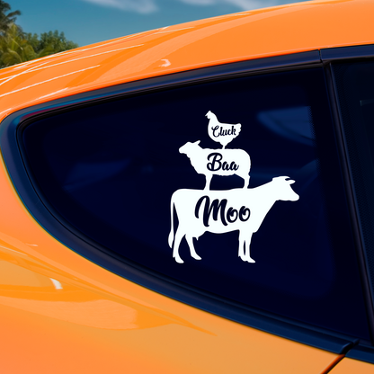 Cow Sheep Chicken Sticker