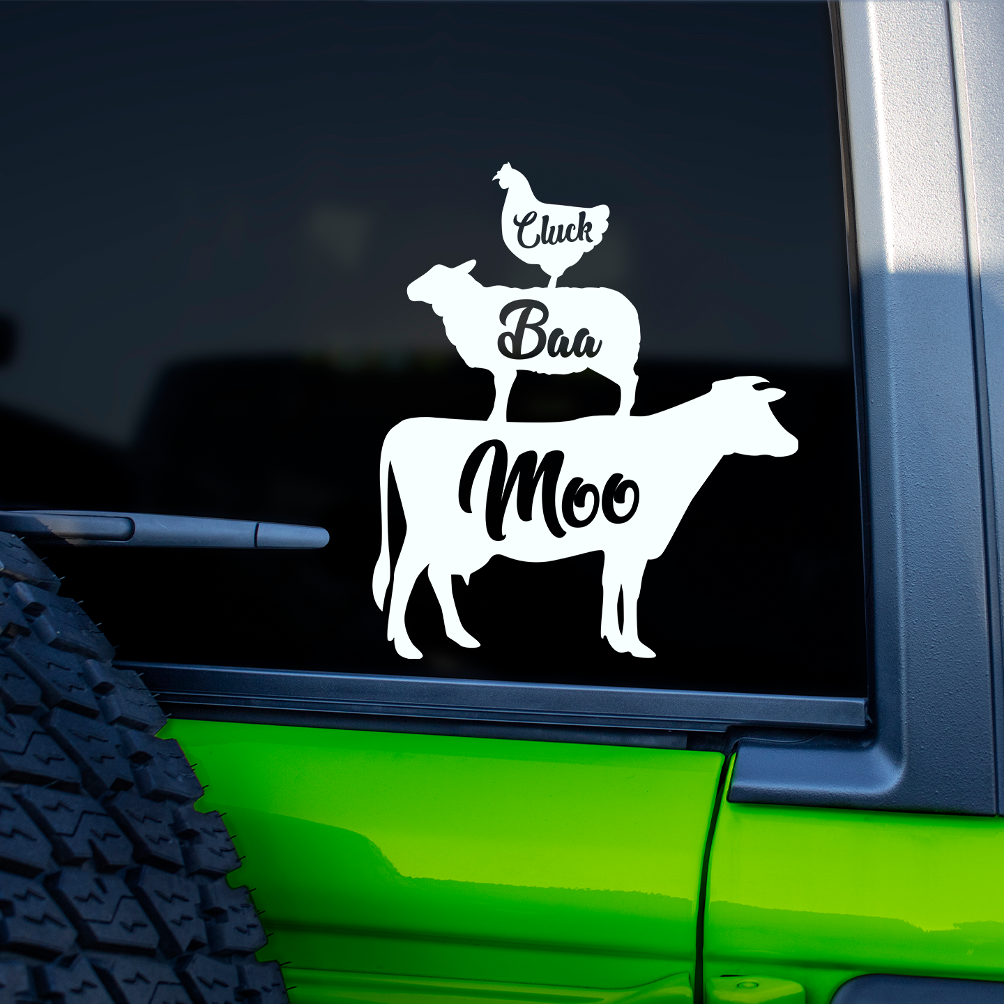 Cow Sheep Chicken Sticker