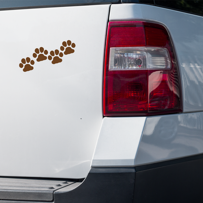 Copper Paw Print Stickers