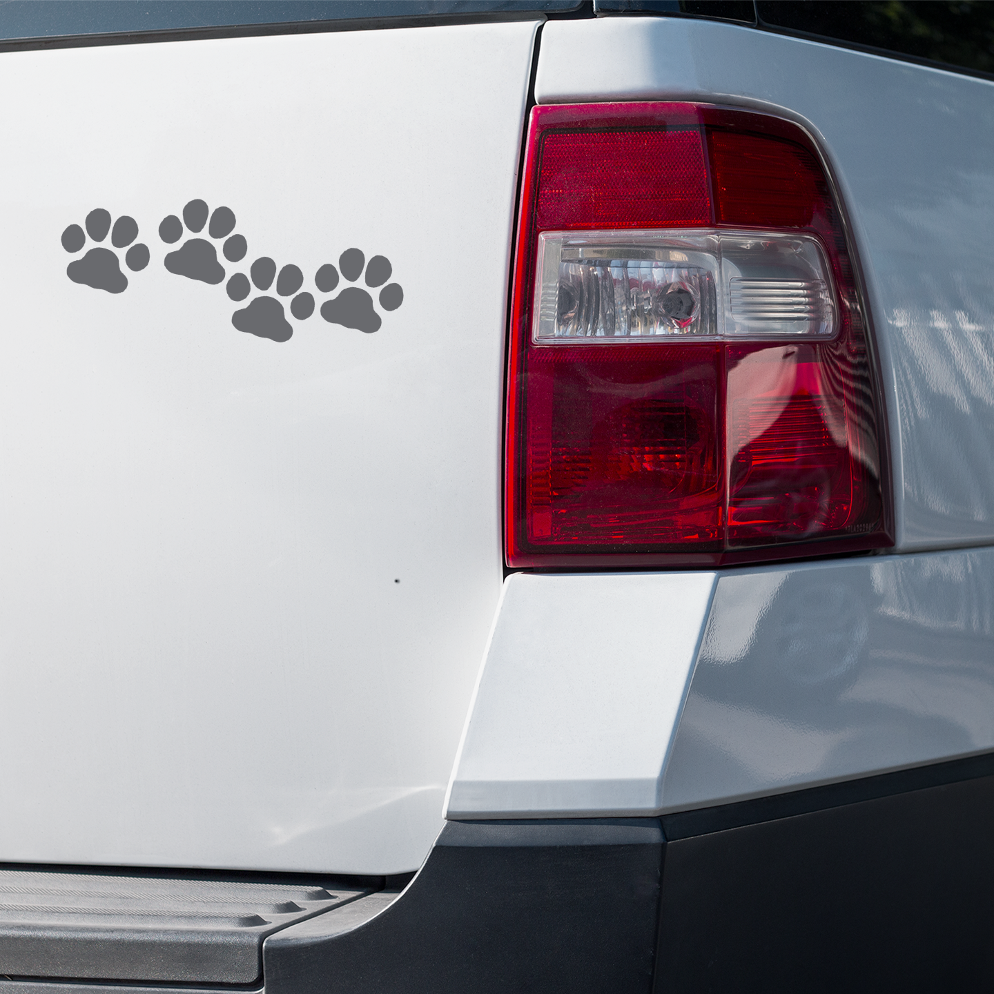 Silver Paw Print Stickers