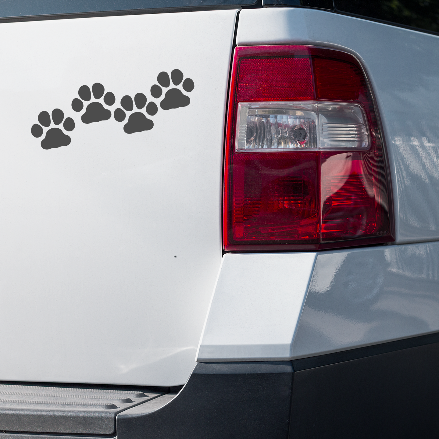 Dark Grey Paw Print Stickers