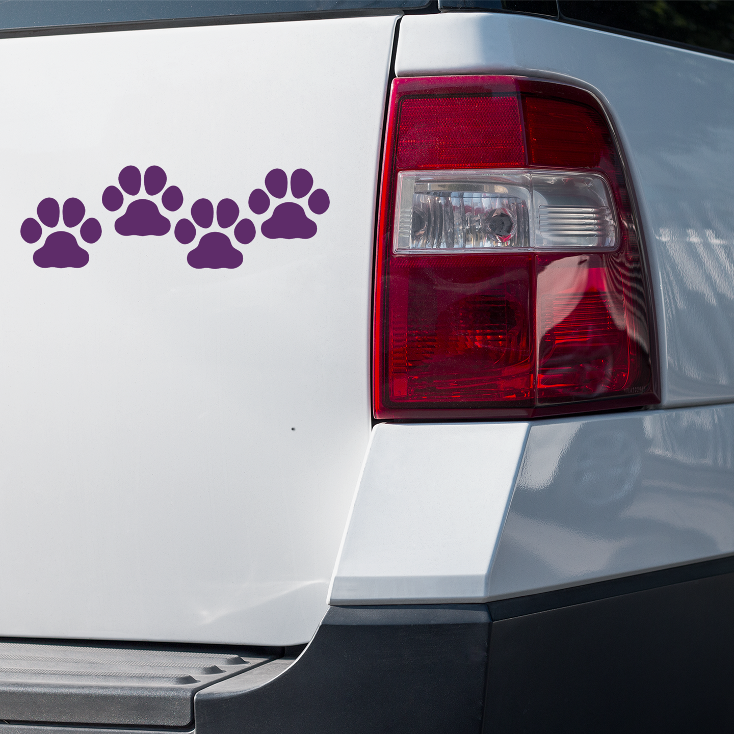 Violet Paw Print Stickers