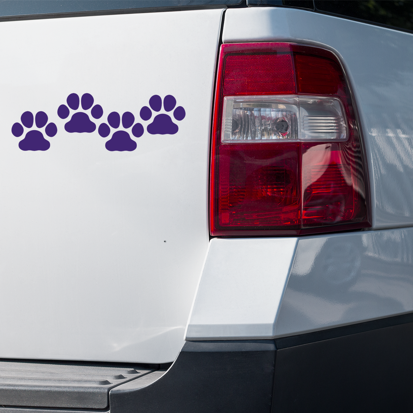 Purple Paw Print Stickers