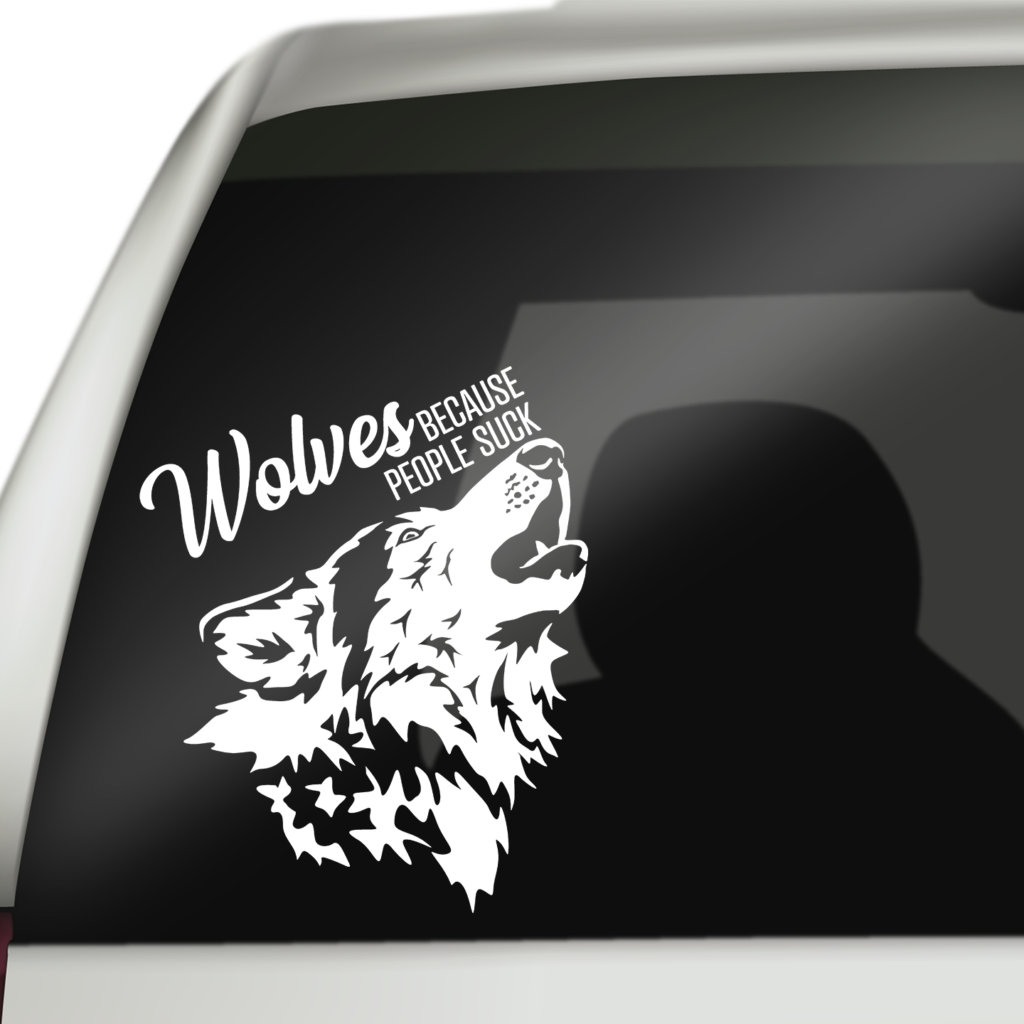 Wolves Because People Suck Sticker