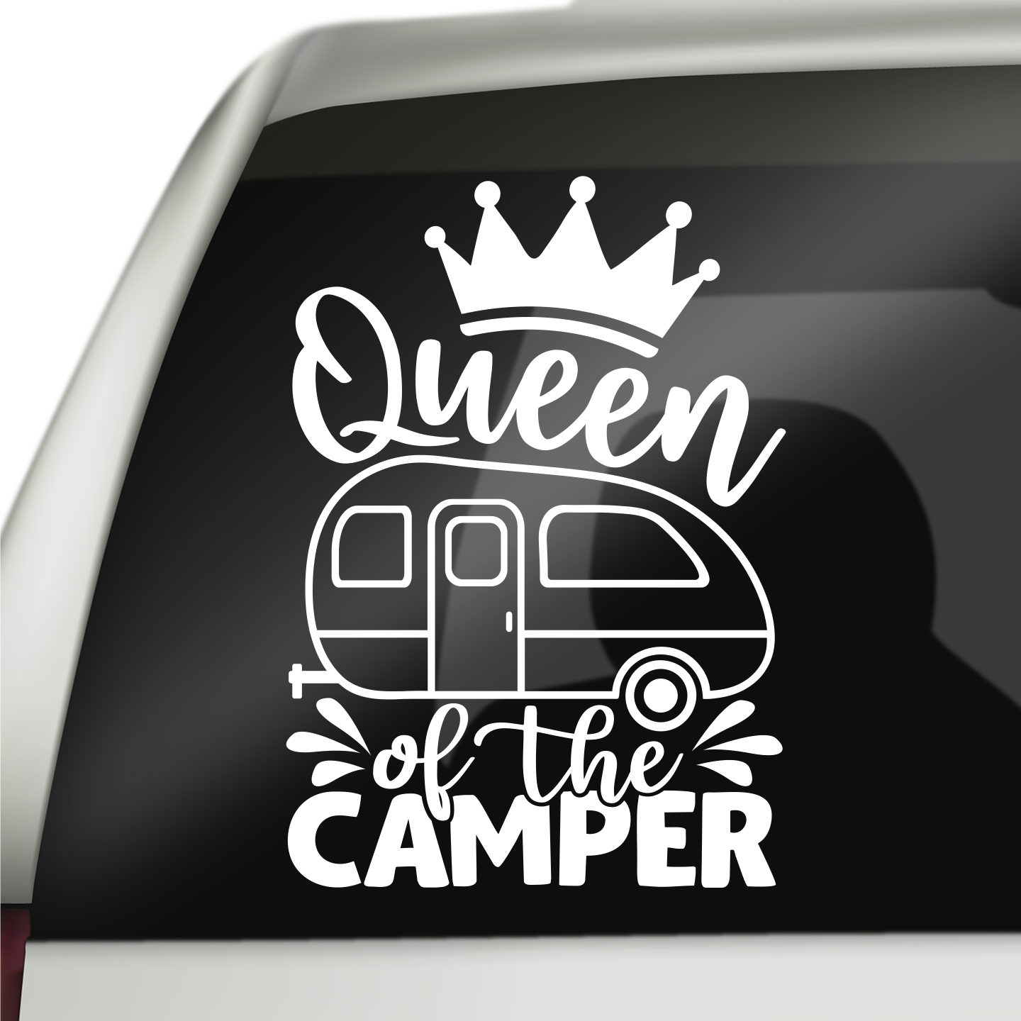 Queen Of The Camper Sticker